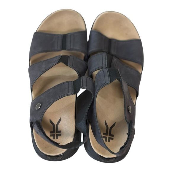 KURU Coda Muse Sandals Shoes Womens Size 9 Jet Black Strappy Comfort Walking - Picture 4 of 11